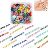 Colored Metal Iron Extension Chains 4 CM For Crafts Keychains Accessories Jewellery Making